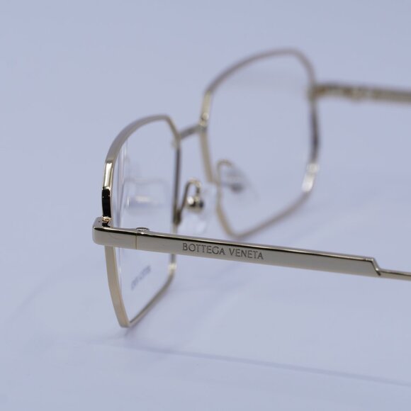 Bottega Veneta BV1073O 002 Eyeglasses Gold 56mm Rectangle Frame - Picture 6 of 10